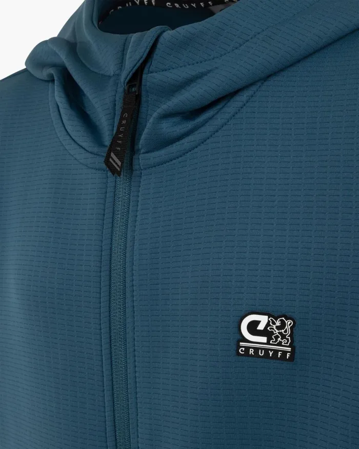 Junior Cruyff Sweats and Hoodies Vital Zip Through Teal Junior Cruyff Sweats and Hoodies Vital Zip Through Teal