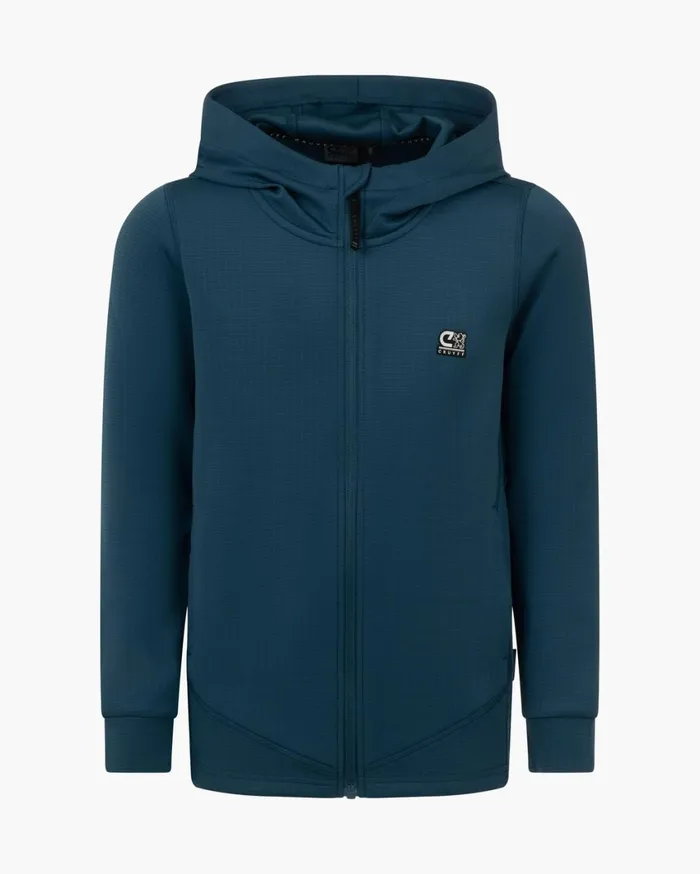 Junior Cruyff Sweats and Hoodies Vital Zip Through Teal Junior Cruyff Sweats and Hoodies Vital Zip Through Teal