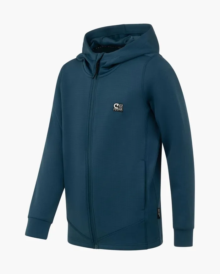 Junior Cruyff Sweats and Hoodies Vital Zip Through Teal Junior Cruyff Sweats and Hoodies Vital Zip Through Teal