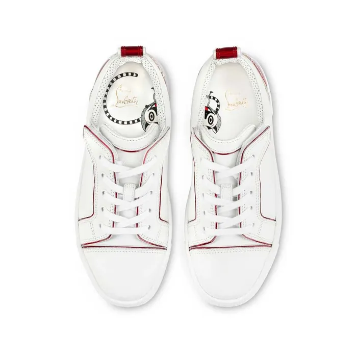 Kids Funnyto Lowtop Sneakers 8211 Calf Leather 8211 Loubi Red Christian Louboutin Sneakers