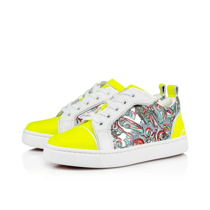 Kids Funnyto Lowtop Sneakers 8211 Fluo Calf Leather And Leather Spacy Loubi Print 8211 Yellow Yellow Christian Louboutin Sneakers Kids Funnyto Lowtop Sneakers 8211 Fluo Calf Leather And Leather Spacy Loubi Print 8211 Yellow Yellow Christian Louboutin Sneakers