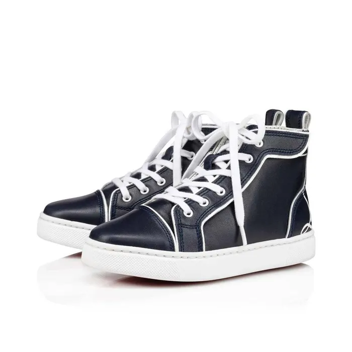 Kids Funnytopi Hightop Sneakers 8211 Calf Leather 8211 Navy Blue Christian Louboutin Sneakers Kids Funnytopi Hightop Sneakers 8211 Calf Leather 8211 Navy Blue Christian Louboutin Sneakers