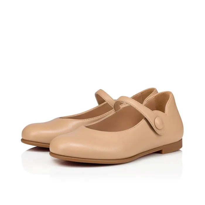 Kids Melodie Chick Ballerinas 8211 Nappa Leather 8211 Nude 1 Nude Christian Louboutin Ballerinas
