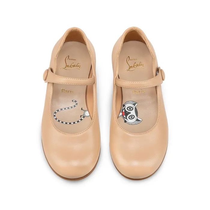Kids Melodie Chick Ballerinas 8211 Nappa Leather 8211 Nude 1 Nude Christian Louboutin Ballerinas