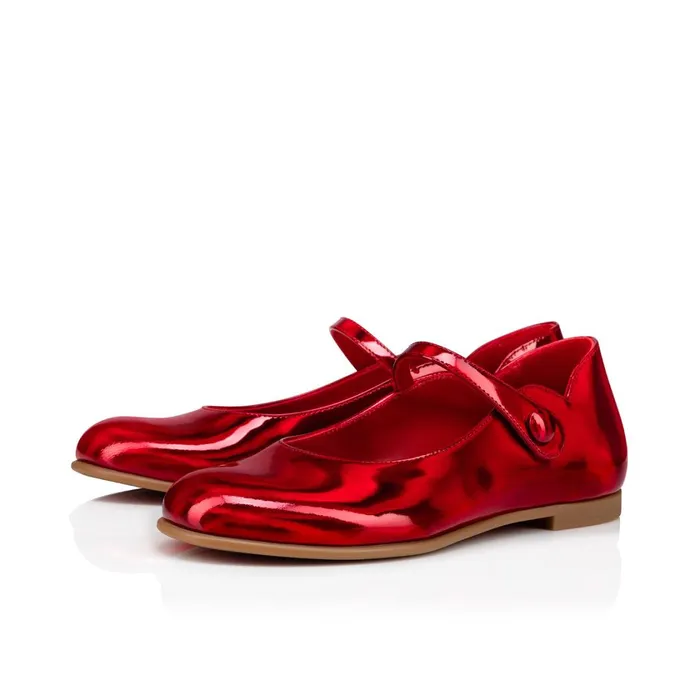 Kids Melodie Chick Ballerinas 8211 Patent Calf Psychic 8211 Loubi Red Christian Louboutin Ballerinas