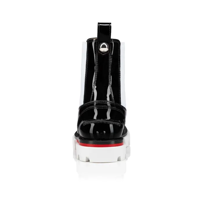 Kids Poupetoboot Boots 8211 Patent Calf 8211 Black Black Christian Louboutin Boots and Loafers