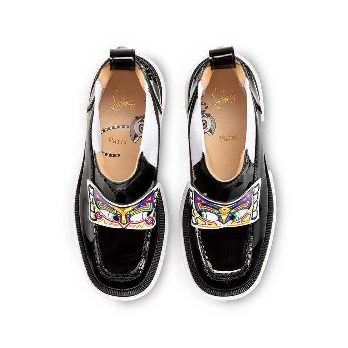 Kids Poupetoboot Boots 8211 Patent Calf 8211 Black Black Christian Louboutin Boots and Loafers
