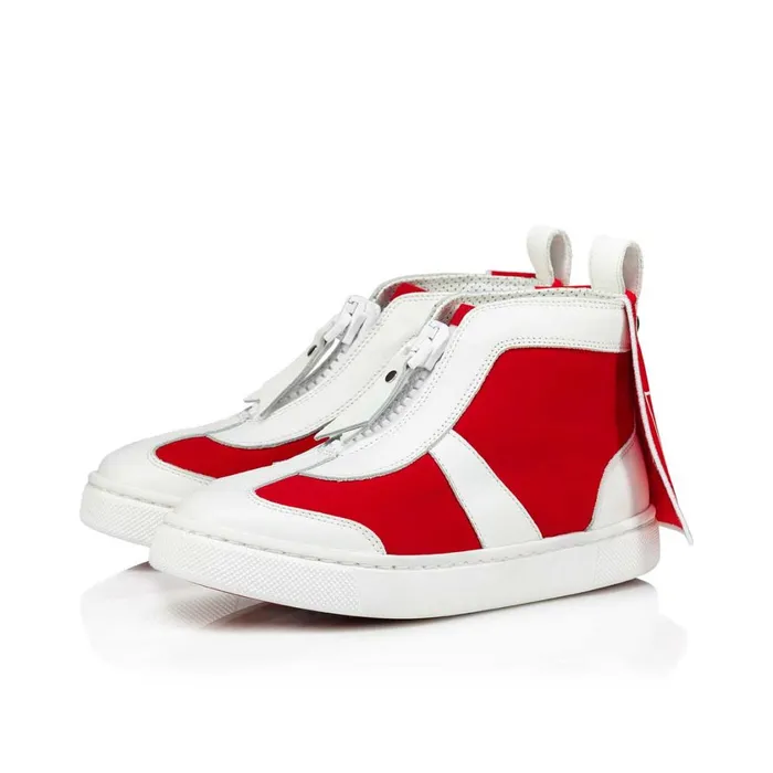 Kids Super Loubi Hightop Sneakers 8211 Calf Leather And Neoprene 8211 Loubi Red Christian Louboutin Sneakers Kids Super Loubi Hightop Sneakers 8211 Calf Leather And Neoprene 8211 Loubi Red Christian Louboutin Sneakers