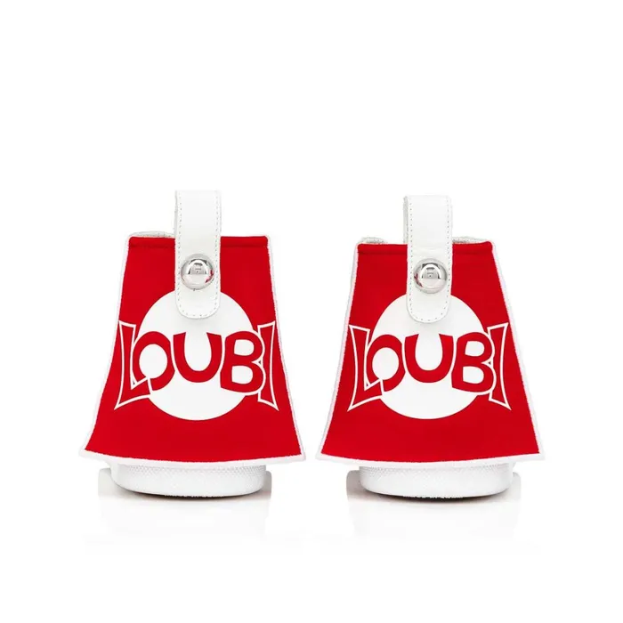 Kids Super Loubi Hightop Sneakers 8211 Calf Leather And Neoprene 8211 Loubi Red Christian Louboutin Sneakers