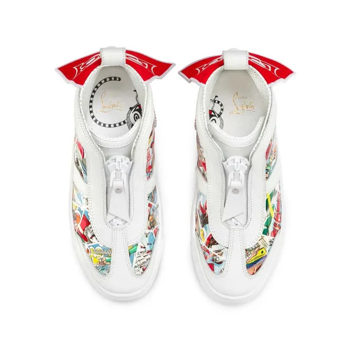 Kids Super Loubi Hightop Sneakers 8211 Patent Calf Comics Print And Neoprene 8211 Multicolor Multicolor Christian Louboutin Sneakers