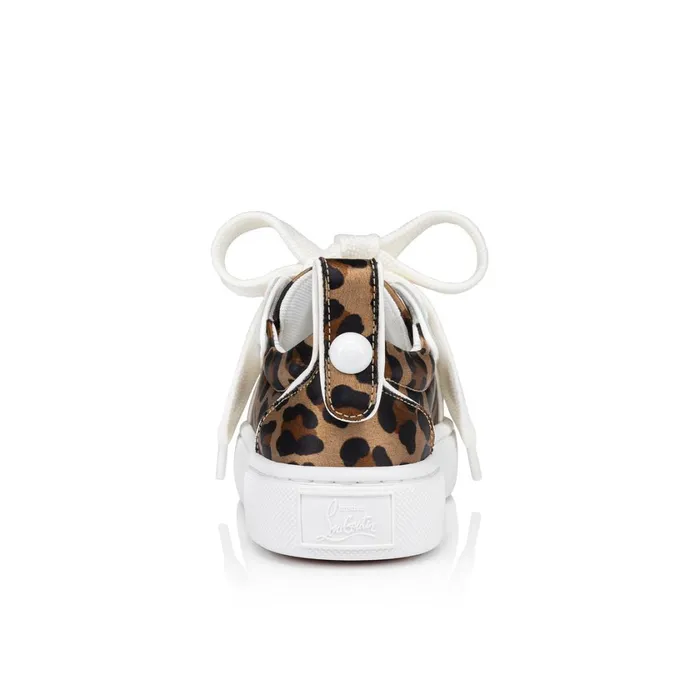 Kids Toy Toy Sneakers 8211 Crepe Satin Pony Leo And Calf Leather 8211 Brown Brown Christian Louboutin Sneakers