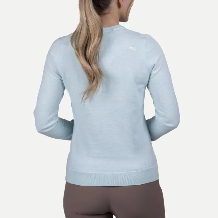 KJUS Midlayers and Sweaters Kicki VNeck Pullover 8211 Golf Sweater Mist 8211 Women