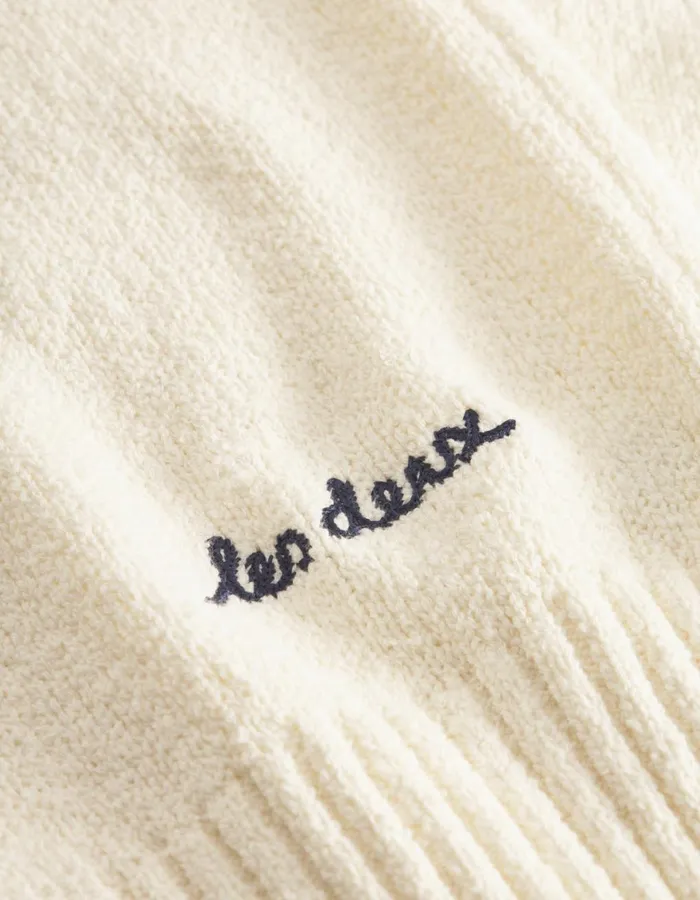 Knitwear Men Les Deux Brad Roundneck Knit 8211 Ivory