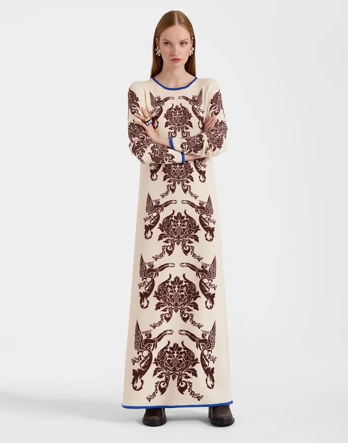 La Doublej Cherubs Knit Dress Cherubs Ivory In Wool Women Knitwear