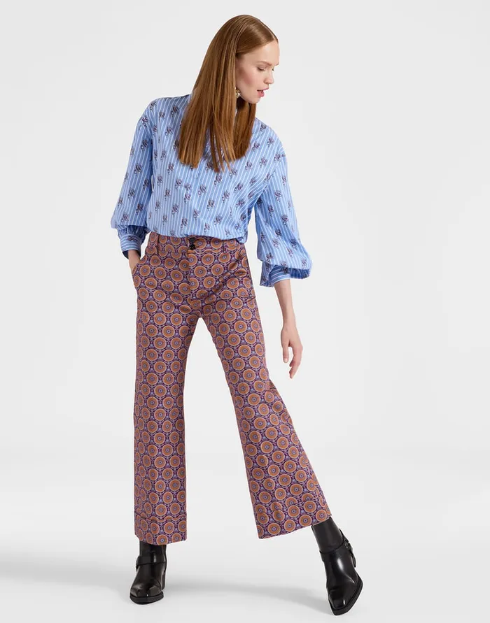 La Doublej Hendrix Pants Sovereign Mini Purple In Heavy Cotton Stretch Women Shorts and Pants La Doublej Hendrix Pants Sovereign Mini Purple In Heavy Cotton Stretch Women Shorts and Pants