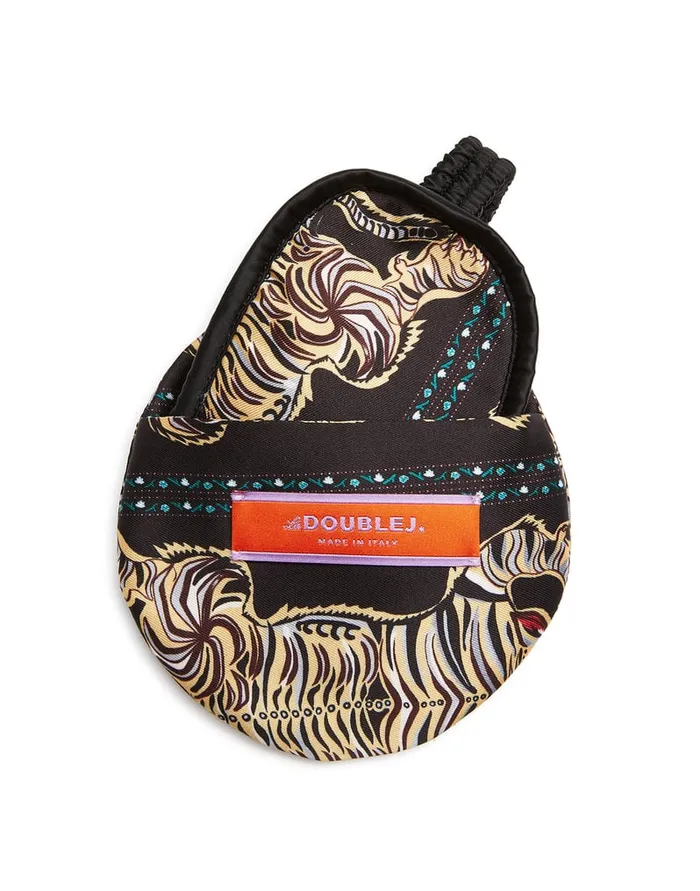 La Doublej Mask Case Tiger Tiles Black Small In Twill Women Small Accessories La Doublej Mask Case Tiger Tiles Black Small In Twill Women Small Accessories