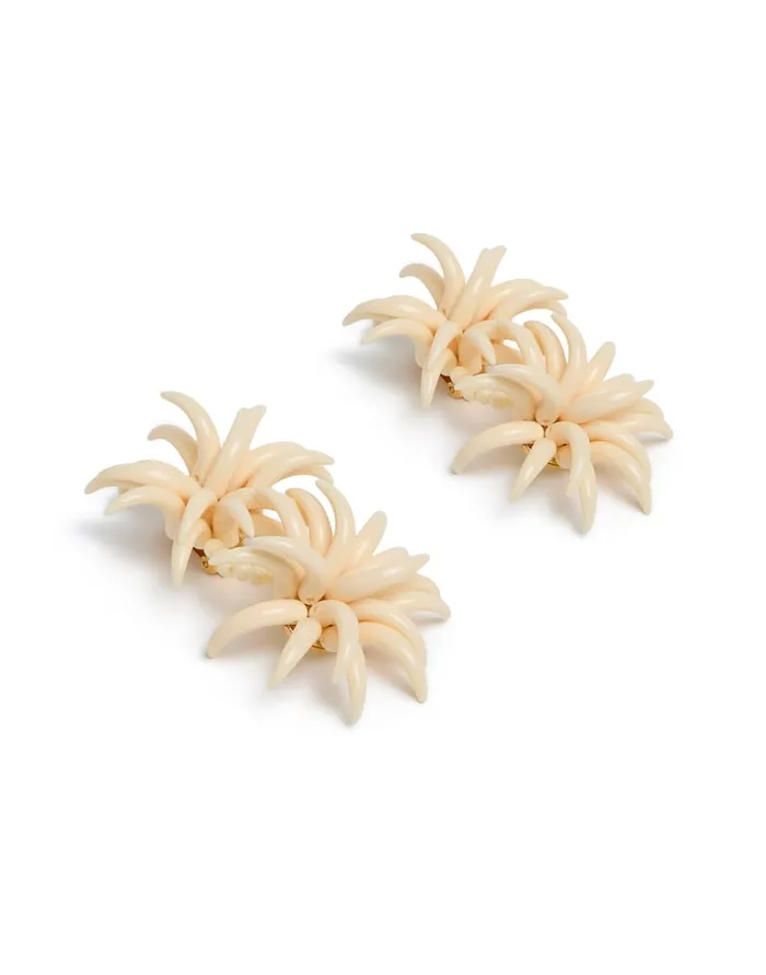La Doublej Primavera Earrings Solid Ivory In Acrylic Resin Women Jewelry