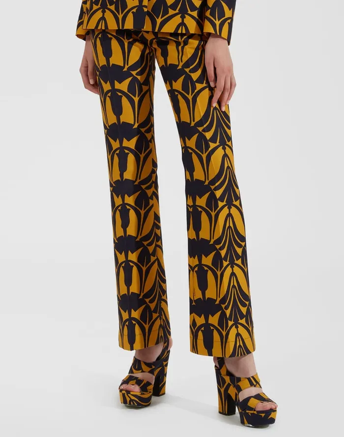 La Doublej Saturday Night Pants Papyrus Gold In Cady Wool Women Shorts and Pants La Doublej Saturday Night Pants Papyrus Gold In Cady Wool Women Shorts and Pants