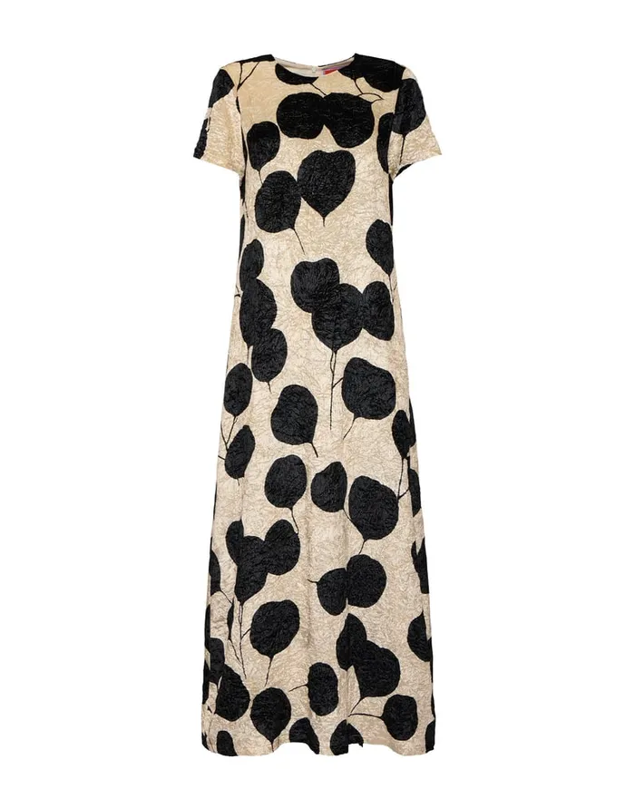 La Doublej Swing Dress Lunaria Light Pink In Crushed Velvet Women Dresses
