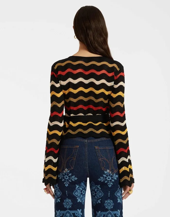 La Doublej Zephyr Top Black In Lace Women Shirts and Tops