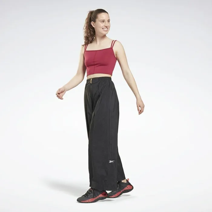 Leggings and Tights Womens Reebok Studio Shiny Woven Pants Black