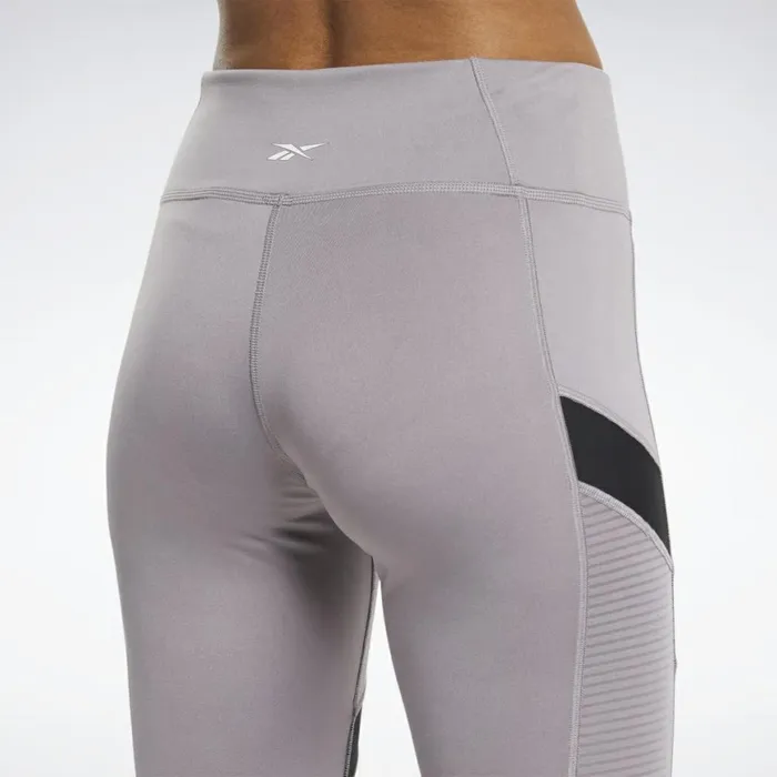 Leggings and Tights Womens Reebok Workout Ready Mesh Leggings Gravity Grey