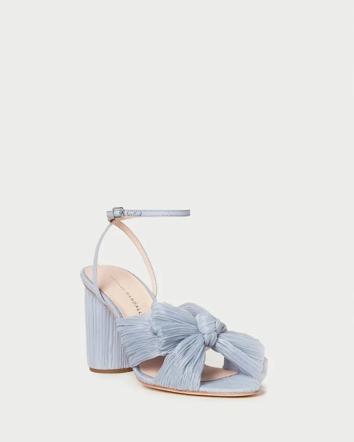 Loeffler Randall Camellia Blue Bow Heel Women Heeled Sandals