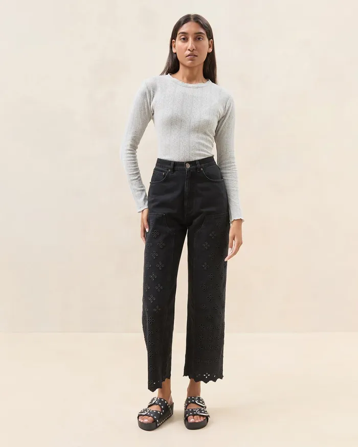 Loeffler Randall Demi Embroidered Pant Women Bottoms