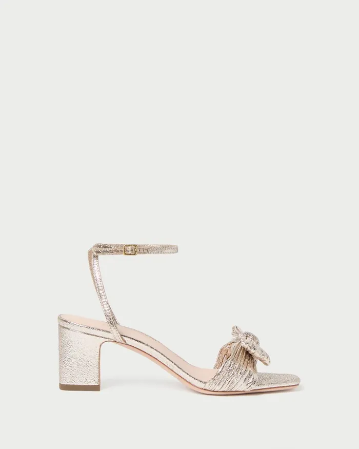 Loeffler Randall Kimora Champagne Pleated Bow Heel I Heeled Sandals I Footwear Women Heeled Sandals Loeffler Randall Kimora Champagne Pleated Bow Heel I Heeled Sandals I Footwear Women Heeled Sandals