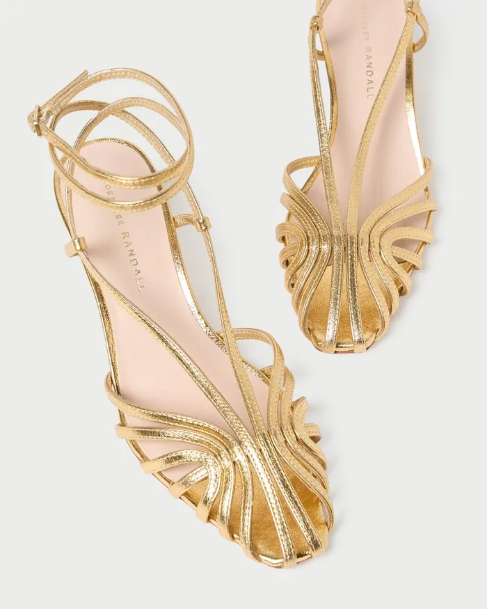 Loeffler Randall Livvy Gold Leather Heeled Sandal I Heeled Sandals I Footwear Women Heeled Sandals Loeffler Randall Livvy Gold Leather Heeled Sandal I Heeled Sandals I Footwear Women Heeled Sandals