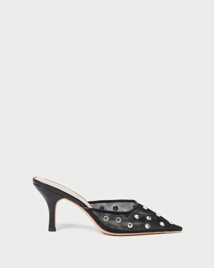 Loeffler Randall Paloma BlackCrystal Mesh Mule I Mules I Footwear Women Pumps and Mules Loeffler Randall Paloma BlackCrystal Mesh Mule I Mules I Footwear Women Pumps and Mules