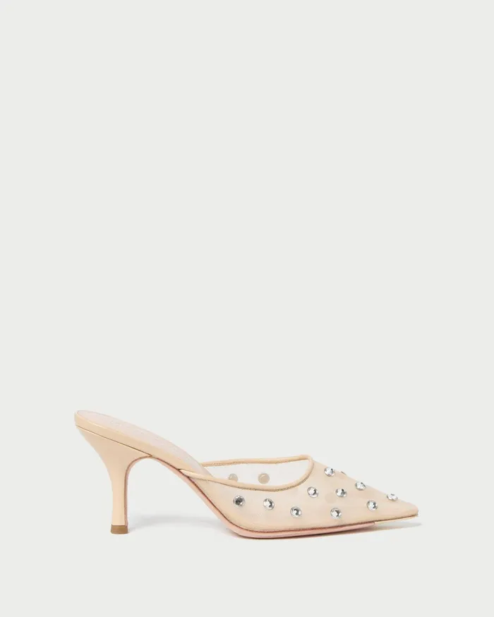 Loeffler Randall Paloma CreamCrystal Mesh Mule I Mules I Footwear Women Pumps and Mules Loeffler Randall Paloma CreamCrystal Mesh Mule I Mules I Footwear Women Pumps and Mules
