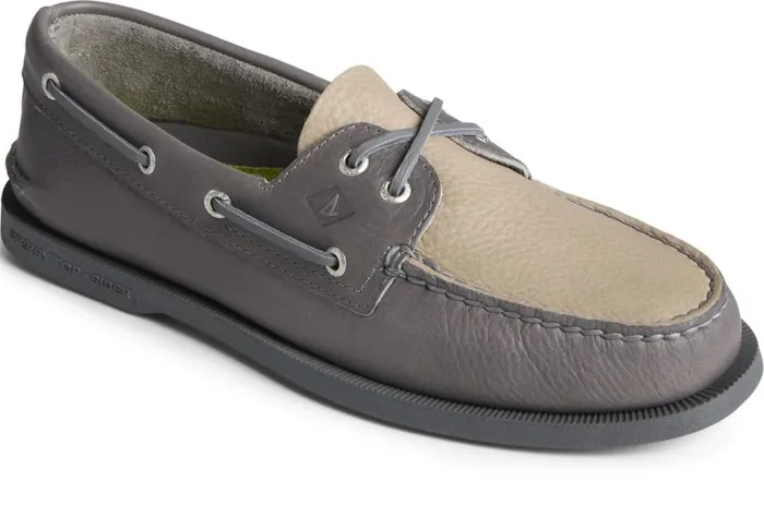 Men Authentic Original Tumbled Boat Shoe Grey Sperry Boat Shoes