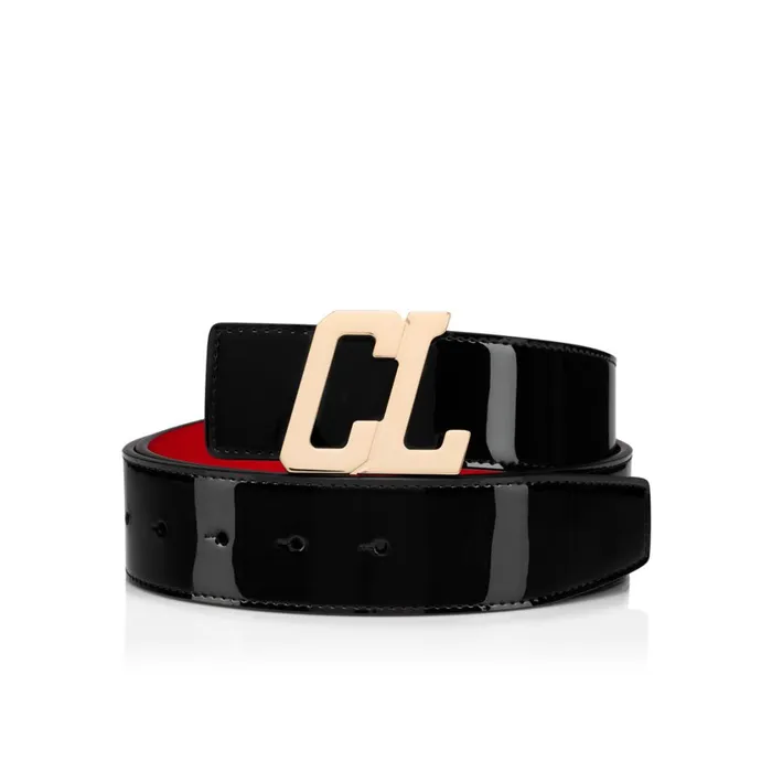 Men Belt Strap Belt Strap 8211 Patent Calf 8211 Black Black Christian Louboutin Belts