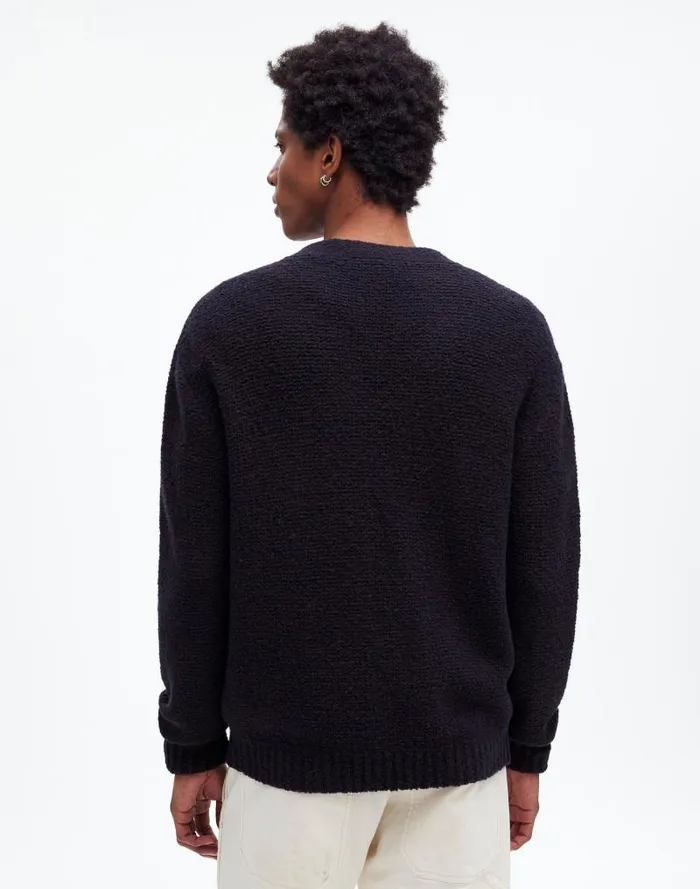 Men Boucl Cardigan Sweater Navy Madewell Sweaters