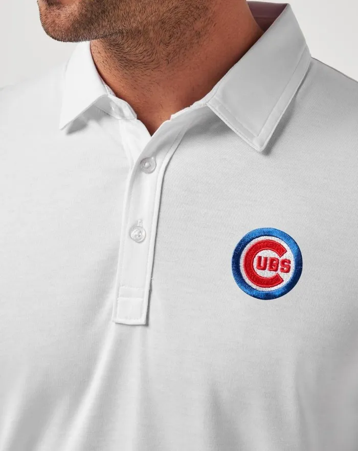 Men CHICAGO CUBS THE ZINNA POLO White TravisMathew Polos