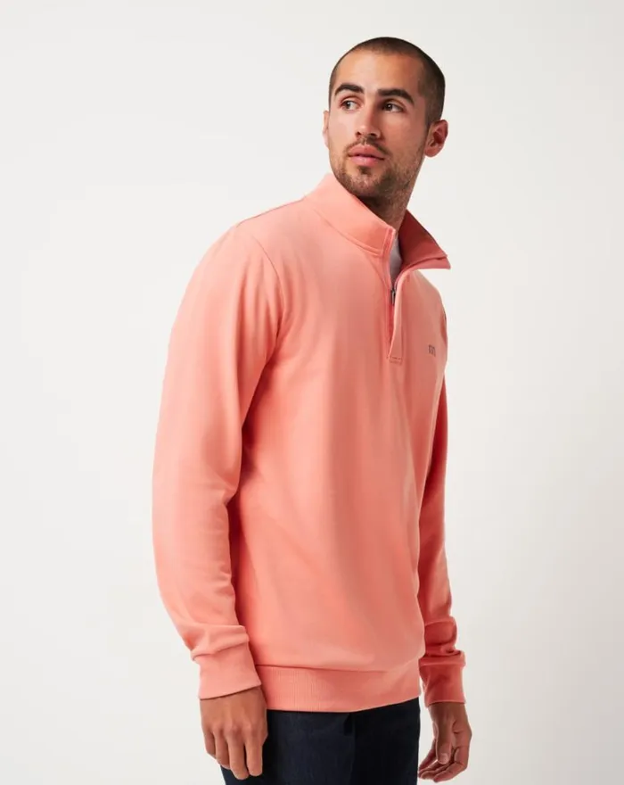 Men CLOUD QUARTER ZIP 20 Terra Cotta TravisMathew Quarter Zips