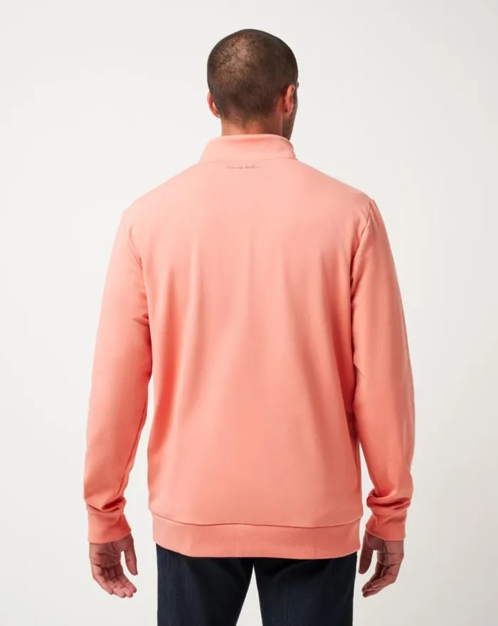 Men CLOUD QUARTER ZIP 20 Terra Cotta TravisMathew Quarter Zips