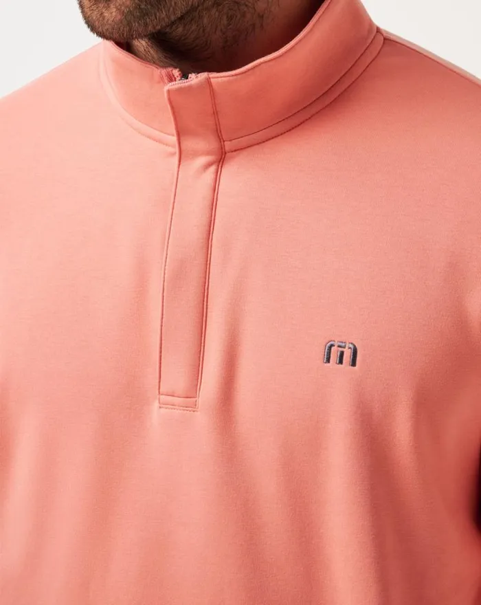 Men CLOUD QUARTER ZIP 20 Terra Cotta TravisMathew Quarter Zips