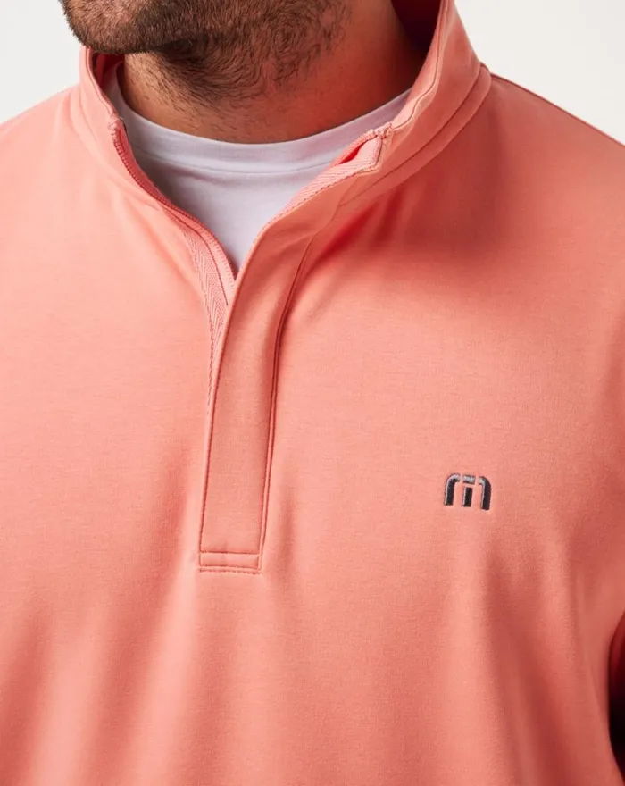 Men CLOUD QUARTER ZIP 20 Terra Cotta TravisMathew Quarter Zips