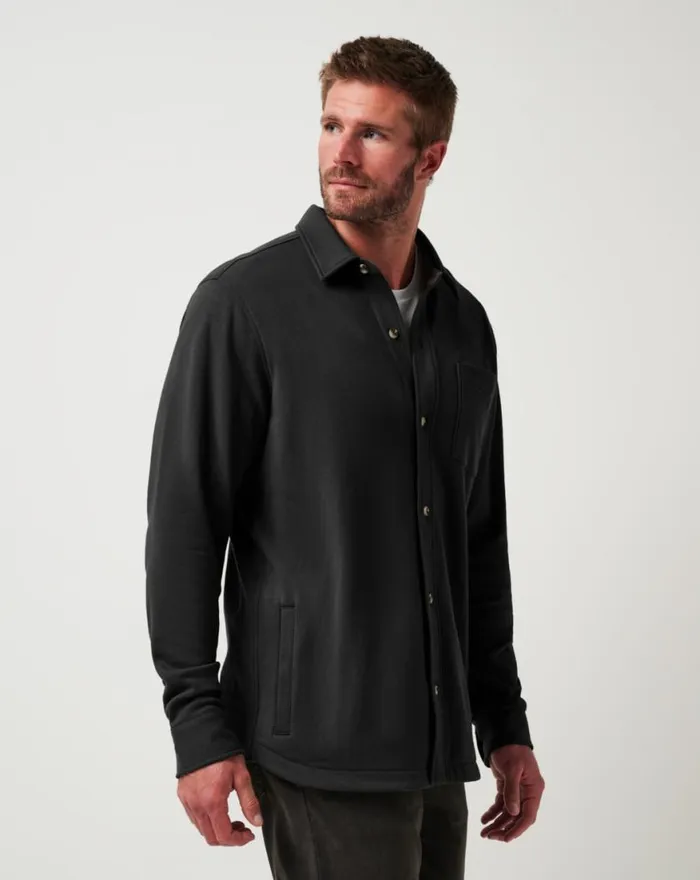 Men CLOUD SHIRT JACKET Black TravisMathew ButtonUps