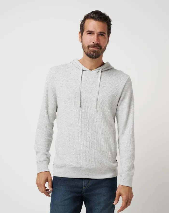 Men CLOUD WAFFLE HOODIE Light Grey TravisMathew Hoodies and Sweatshirts