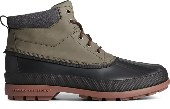Men Cold Bay Thinsulate Waterresistant Chukka Olive Sperry Boat Shoes