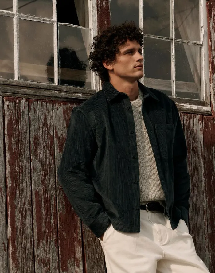 Men Corduroy ShirtJacket Midnight Forest Madewell Shirts