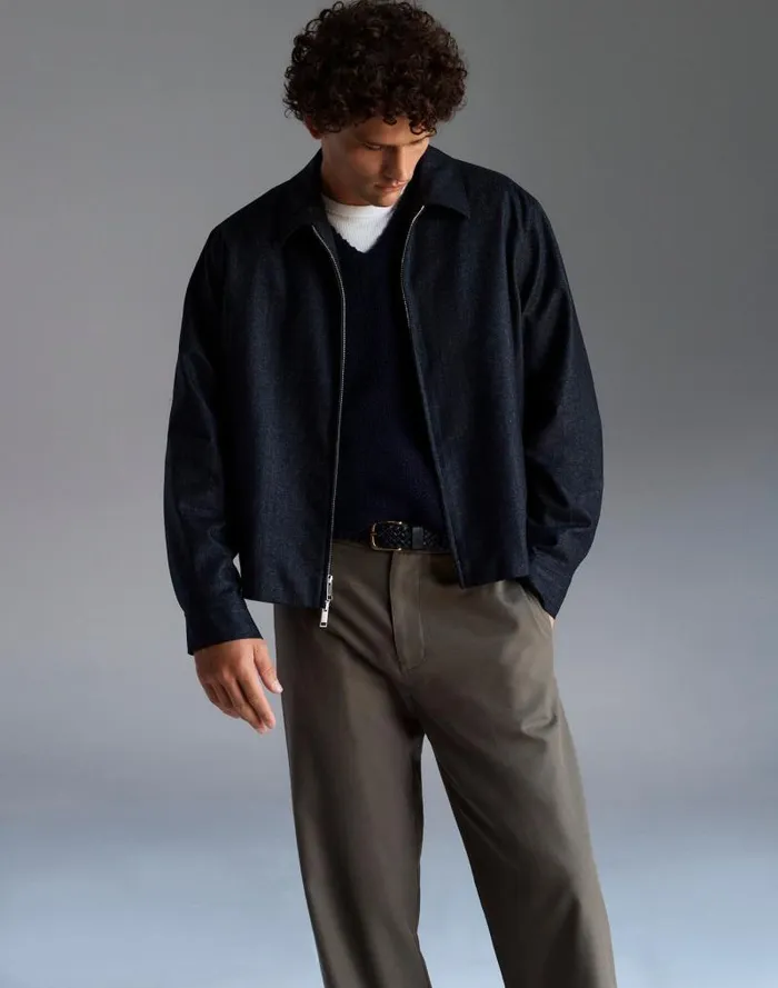 Men CottonWool Blend Trousers Capers Madewell Pants