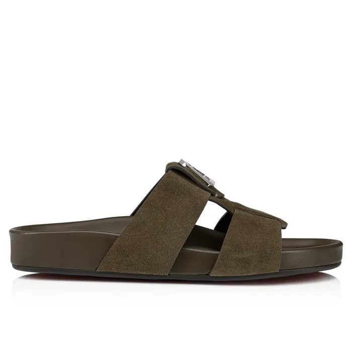 Men Dhabubizz Mules 8211 Leather 8211 Sierra Brown Christian Louboutin Sandals and Espadrilles