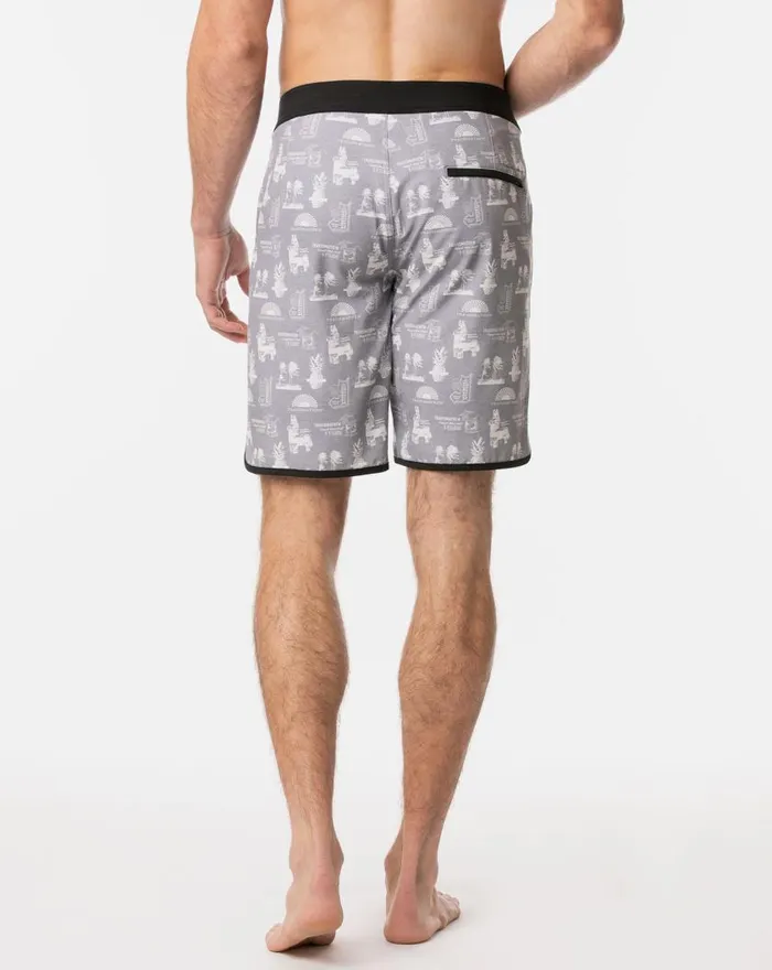 Men EL FIESTERO BOARDSHORT Heather Grey TravisMathew Boardshorts