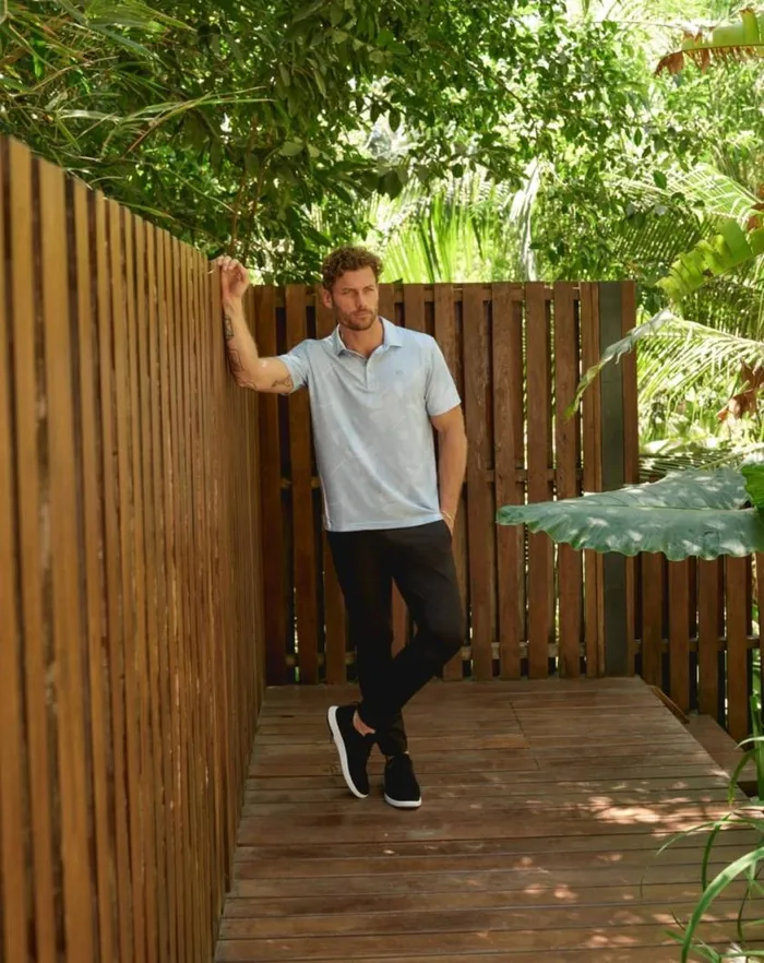 Men FEATHERWEIGHT MIST POLO Heather Dusty Blue TravisMathew Polos