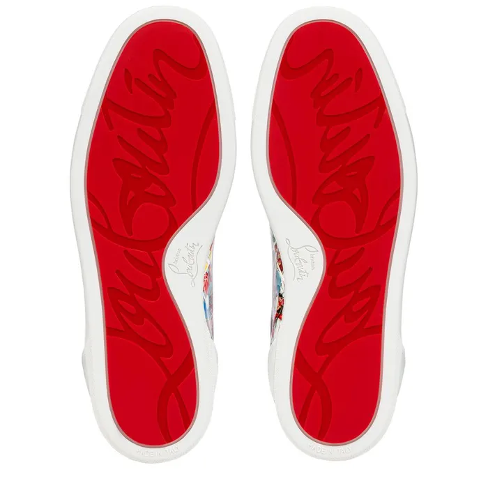 Men Fun Louis Junior Sneakers 8211 Patent Calf Comics Print 8211 Multicolor Multicolor Christian Louboutin Low Top Sneakers