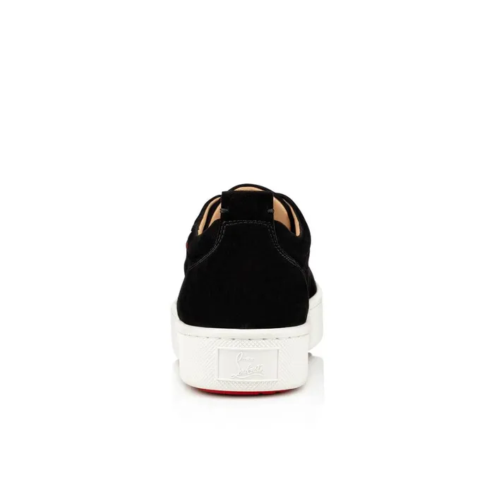 Men Happyrui Spikes Sneakers 8211 Suede Calf And Spikes 8211 Black Black Christian Louboutin Low Top Sneakers